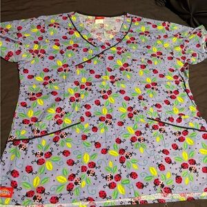 Dickies Ladybug Print Scrub Top - Multicolor Size M #14